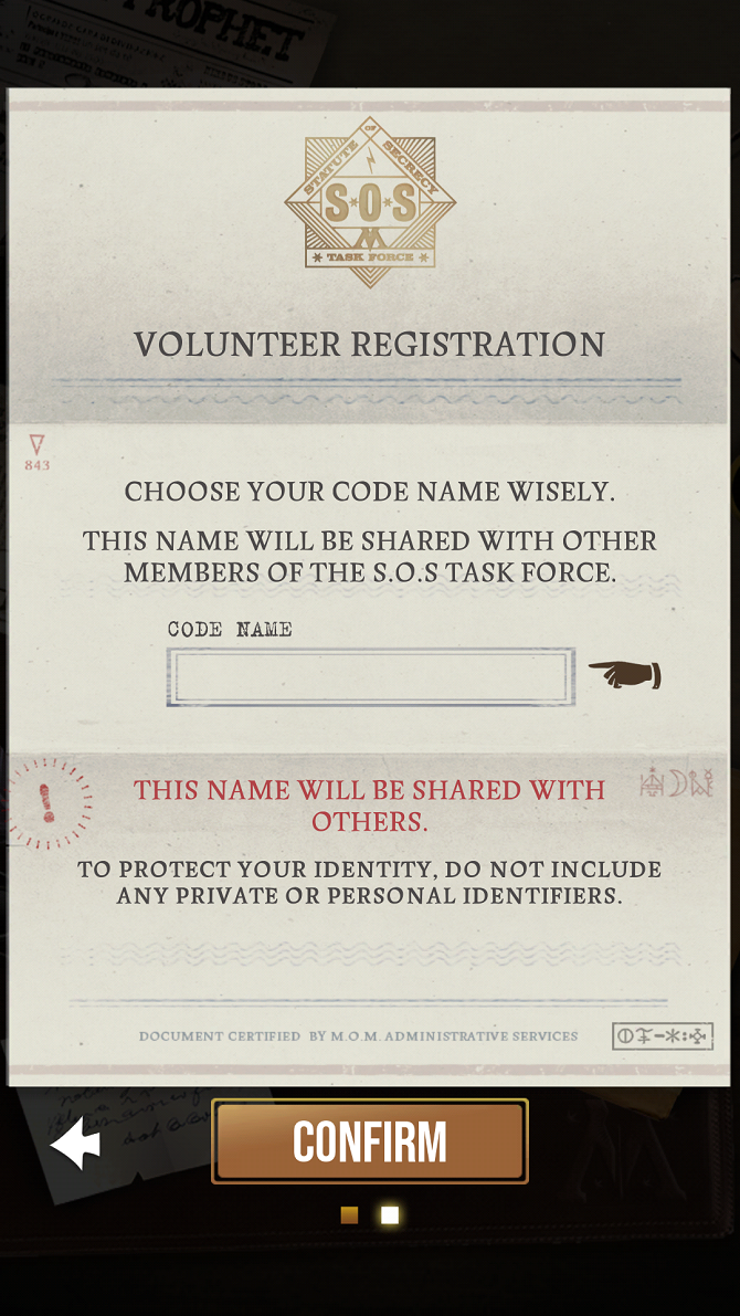 harry potter wizards unite set code name for profile