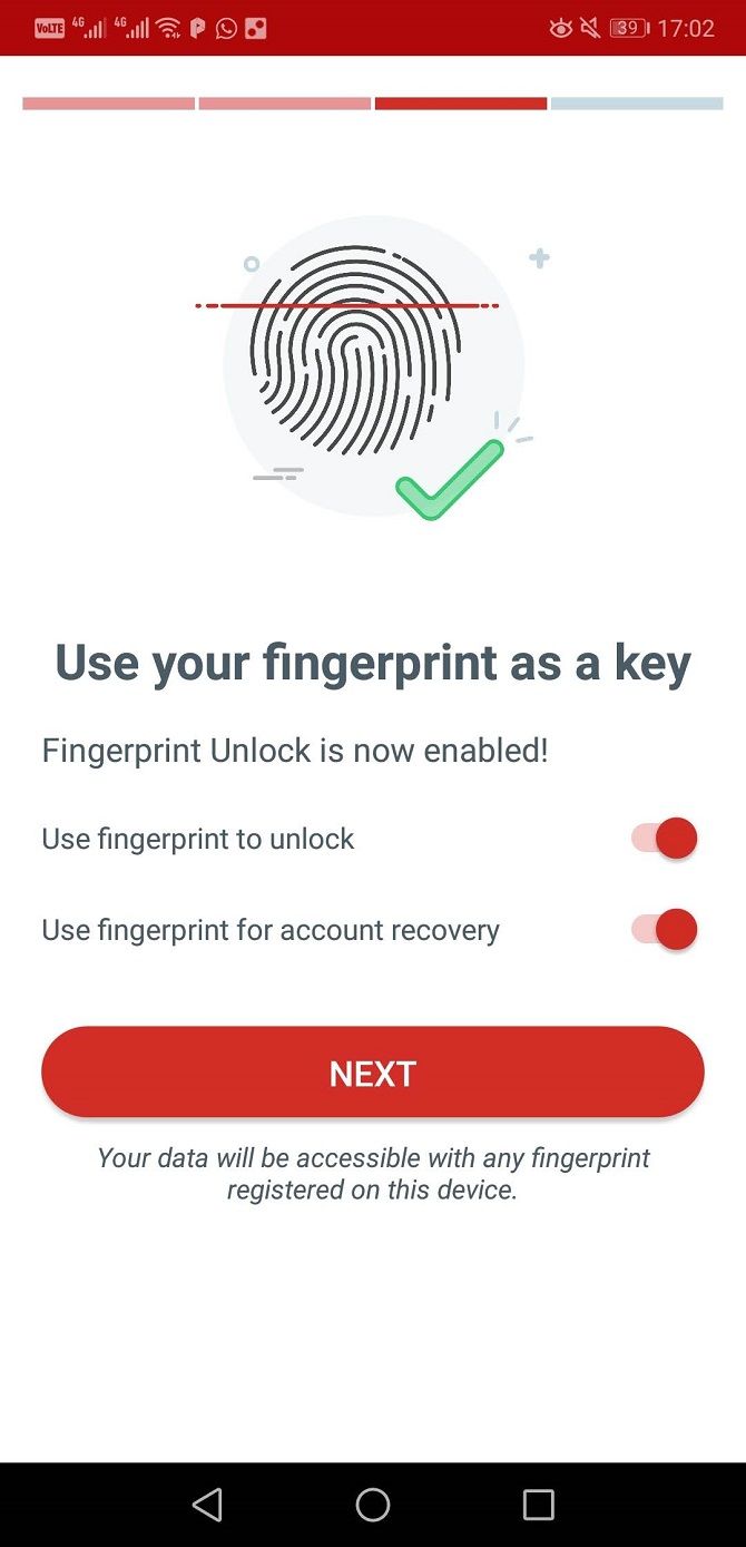 lastpass password manager fingerprint unlock