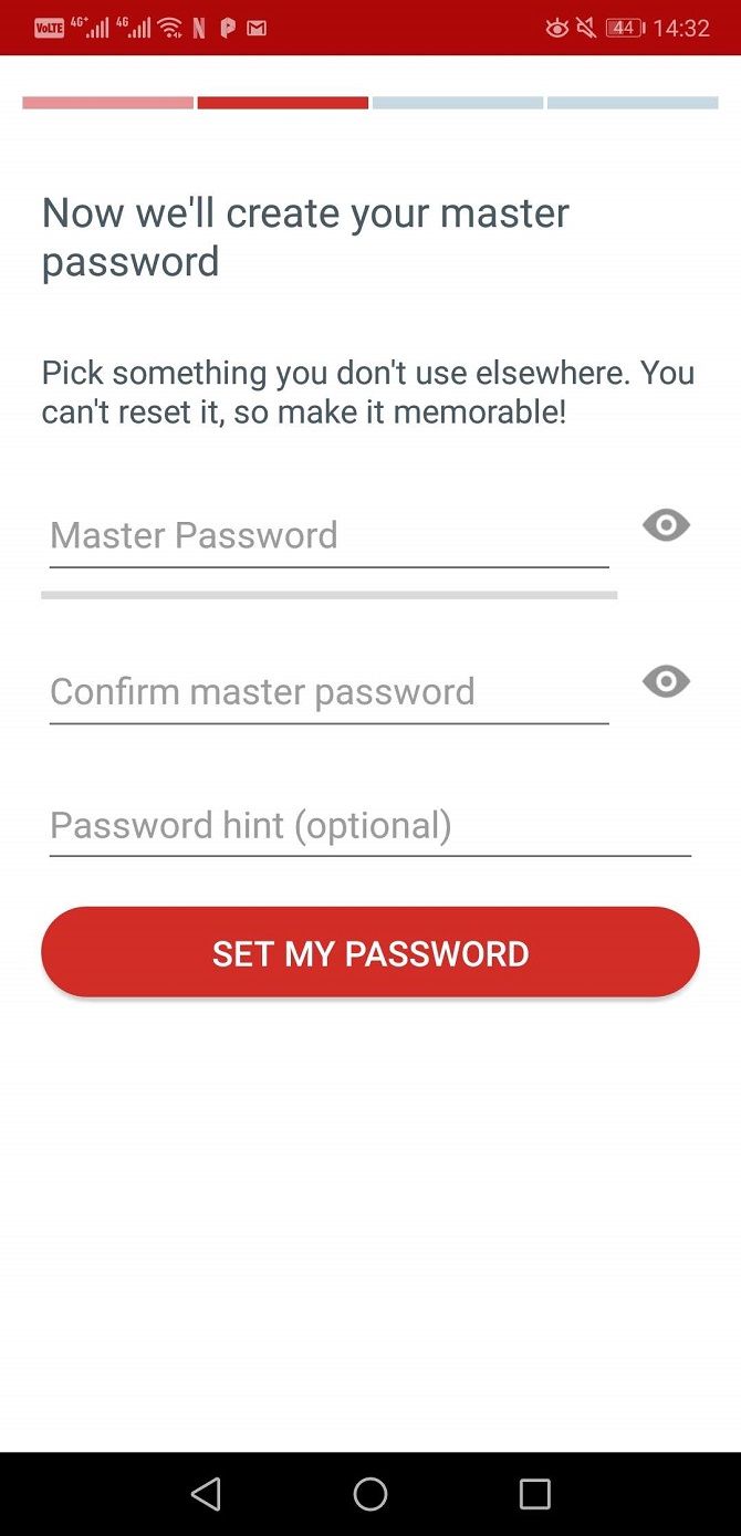 lastpass password manager master key screen