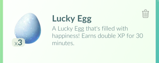 lucky egg item in pokemon go