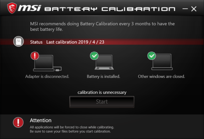 msi battery calibration tool