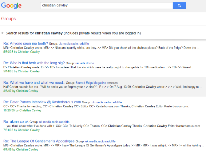 Find people online with Google Groups