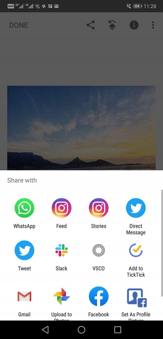 snapseed editor instagram sharing options