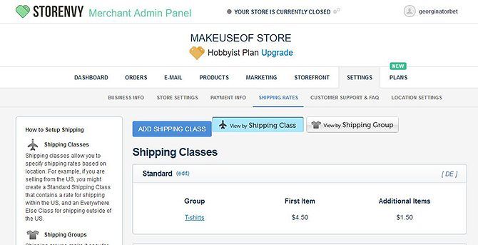 Set Up Your Own Online Store for Free - Set Shipping Rates