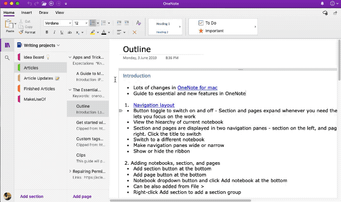 how to create notebook in onenote online on mac