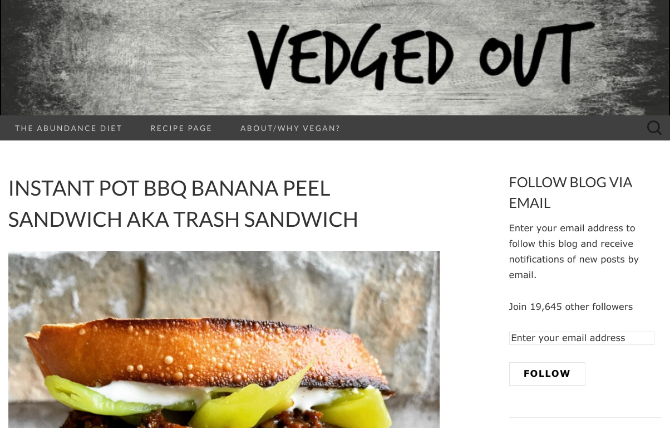 Vedged out is one of several delicious vegan recipe blogs for substitutes and replacements