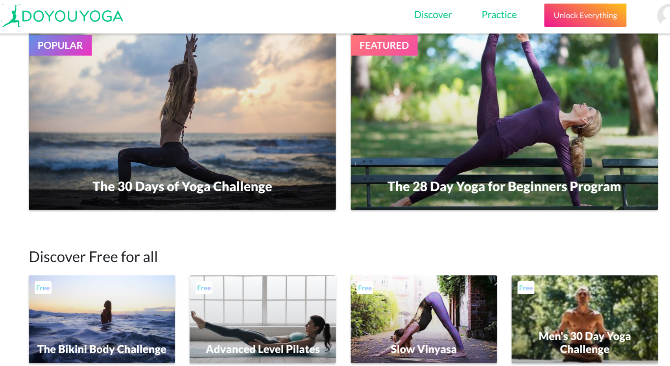 DoYouYoga offers seven Free Month Long Beginner Courses