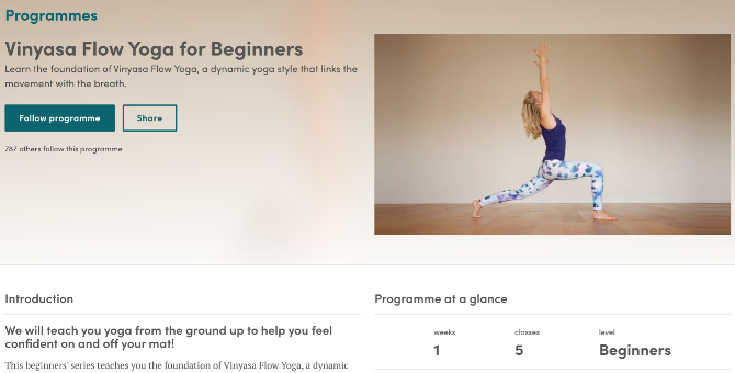 Esther Ekhart's free yoga course vinyasa flow for beginners