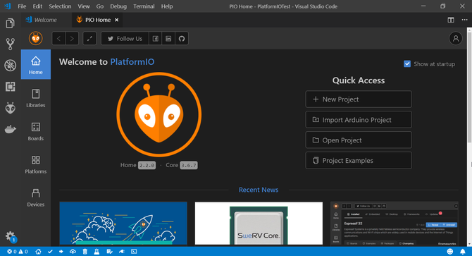 PlatformIO home page