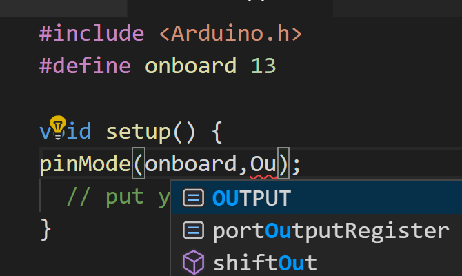 VS Code suggests and completes code