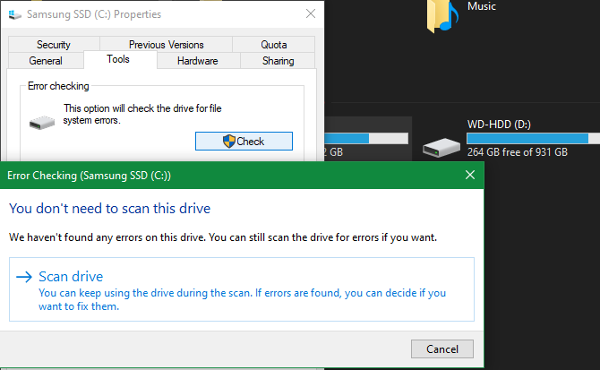 Windows Disk Check GUI