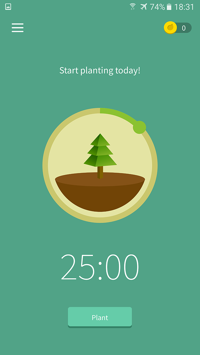 best android concentration apps - forest timer