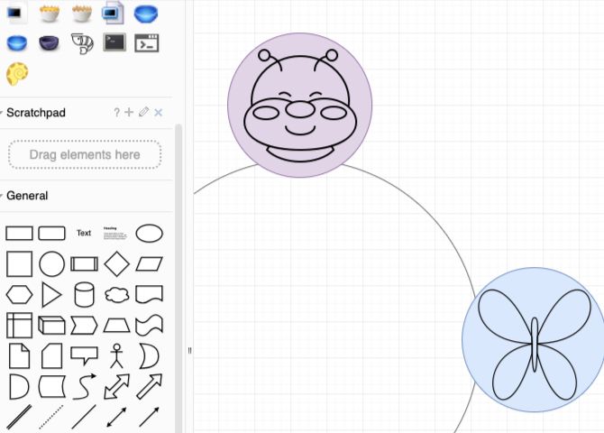 Creating a diagram in Draw.io Mac app