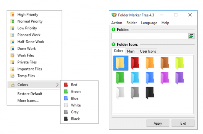 Folder marker customize Windows 10