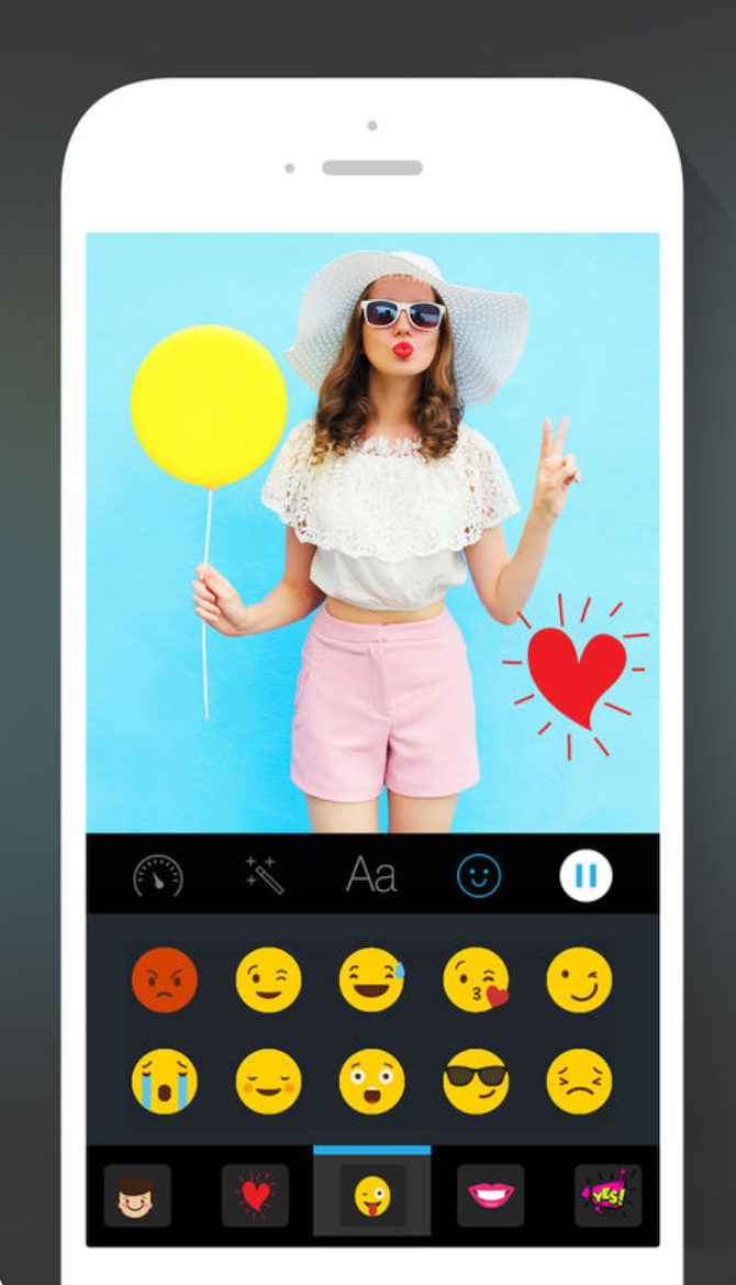 GIF Maker iOS app stickers and emojis