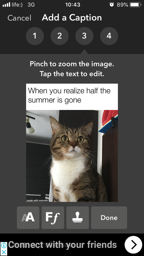 Mematic, a meme generator app: Screenshot 2