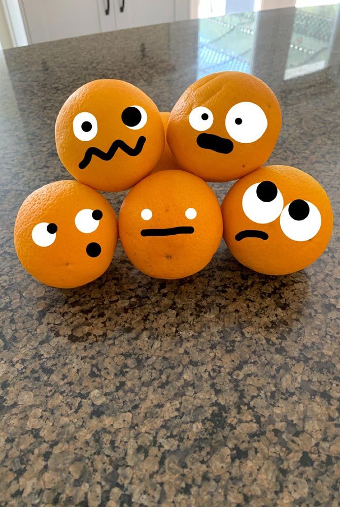 Funny Snapchat Drawings Oranges With Faces