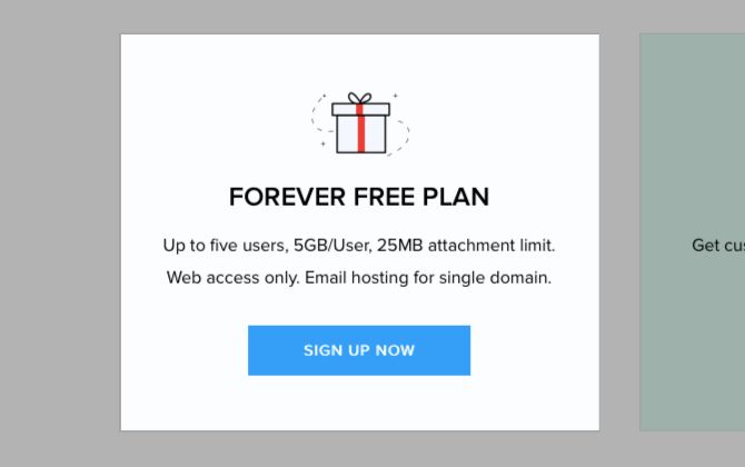 Details of Zoho's Forever Free plan