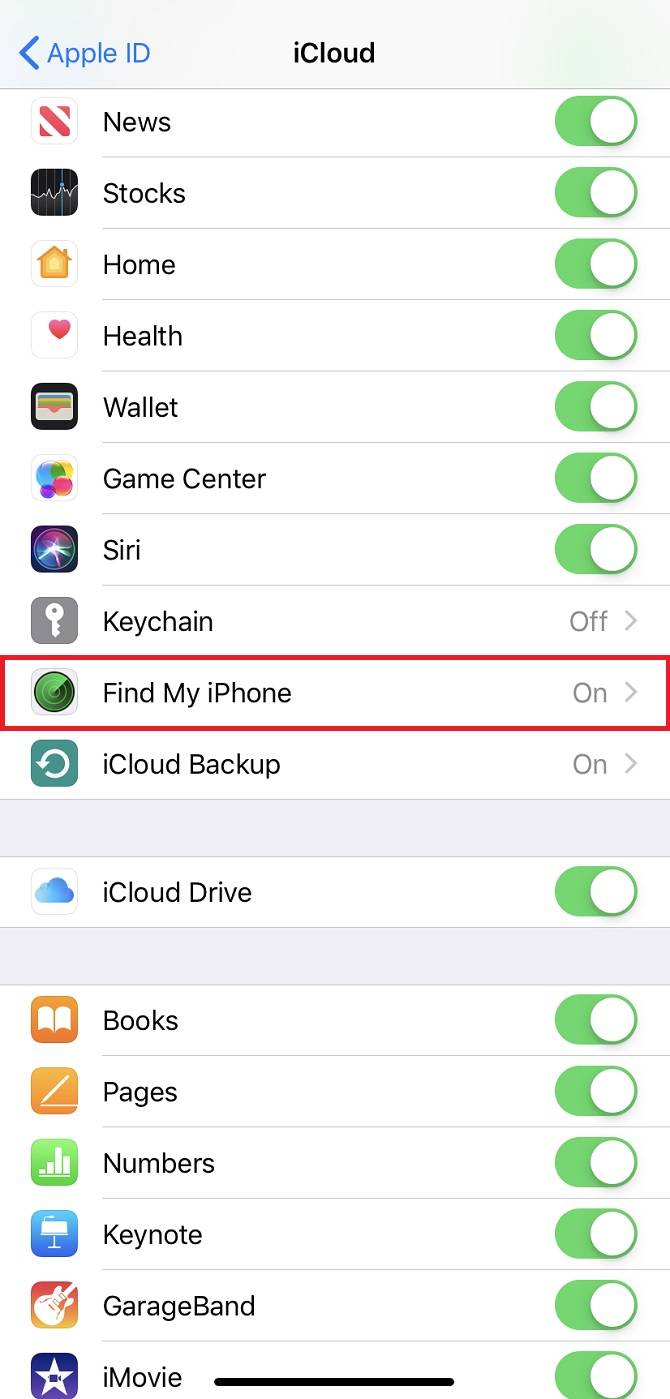 lokalizuj swój smartfon poprzez Ustawienia iCloud
