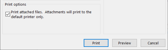 Print attached files in Microsoft Outlook