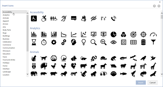 Insert icons to describe your mind map in Word