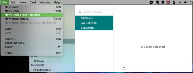 Create a new group in Mac Contacts