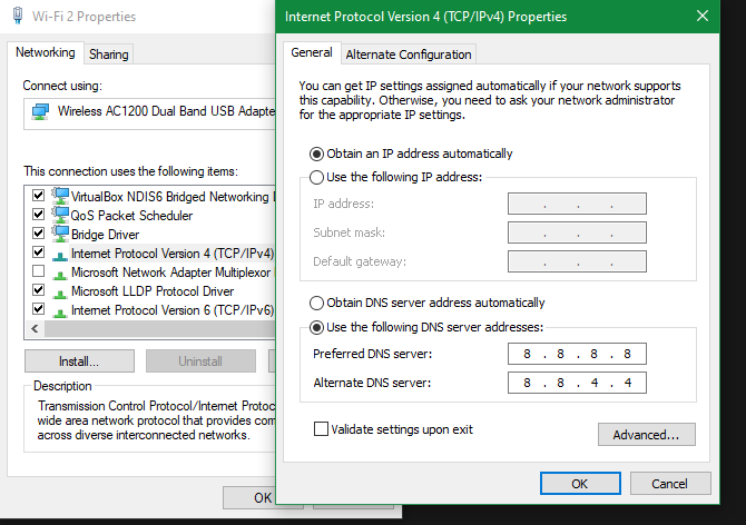 Windows 10 Change DNS Settings