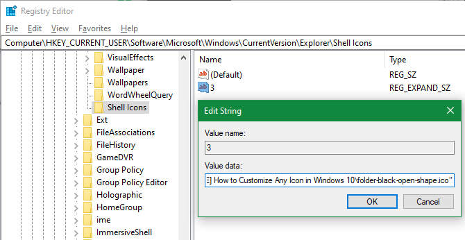 Windows Registry Folder Icon Change
