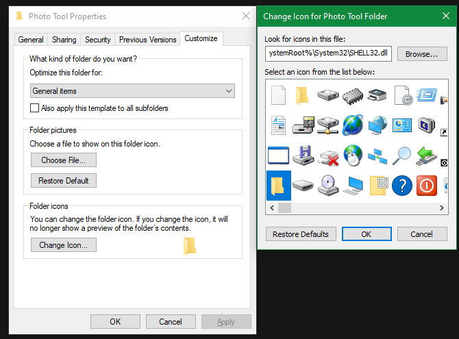 how to change icons and download icons for folders