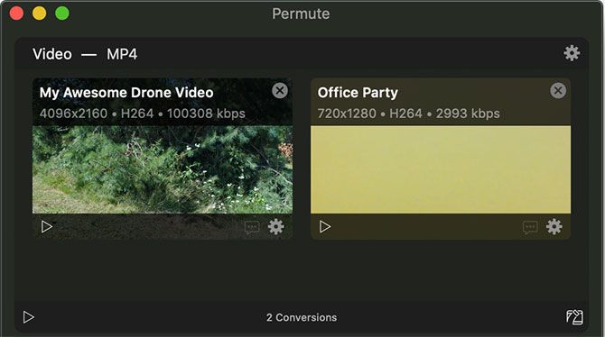 Permute is one of the simpler interfaces for a video converter