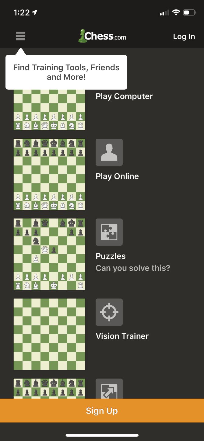 Chess Main Screen