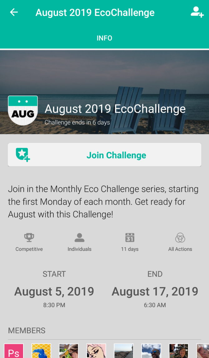 JouleBug teaches you actions to fight climate change and tracks your activity