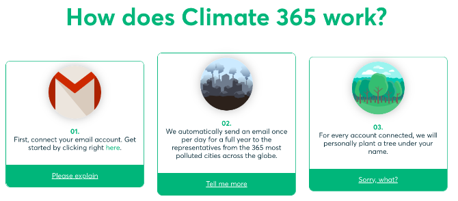 Climate 365 is the easiest digital activism platform for climate change