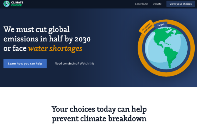 ClimateChoice is a one-stop destination to find out how you can change your lifestyle in small ways to fight climate change and global warming
