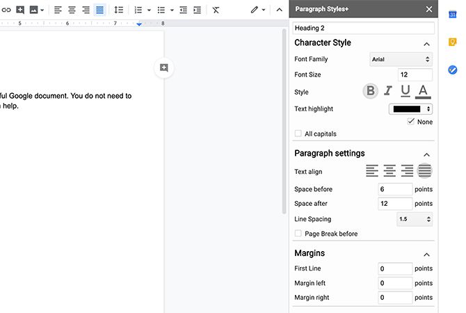 10 nette Möglichkeiten, schöne Google-Dokumente zu erstellen - create beautiful google docs 01 paragraph style