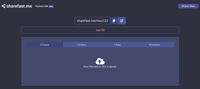 Sharefast creates memorable URLs to share files for a temporary time