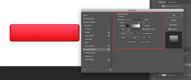Apply Gradient Overlay to Rectangle in Photoshop