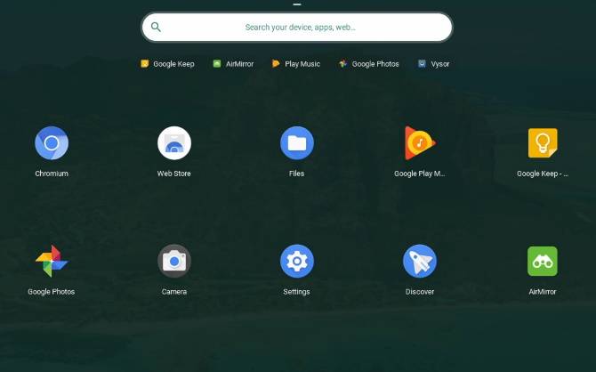 Preinstalowane aplikacje Chrome OS