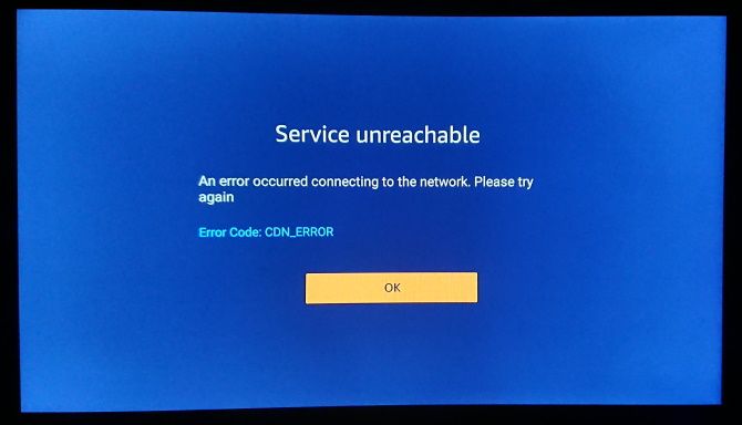 The CDN_Error on Amazon Prime Video