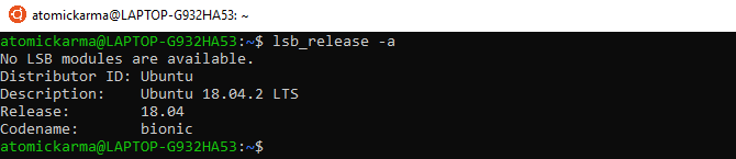 Use the lsb_release command to check your Linux version
