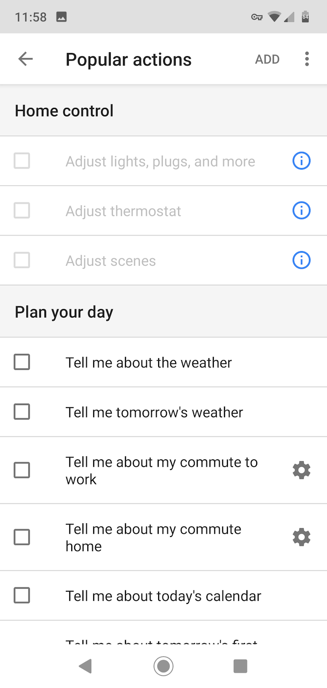 google assistant popular actions