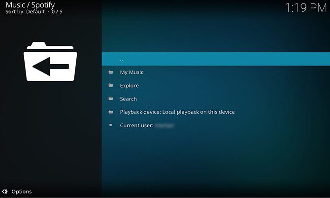 How to Listen to Spotify on Kodi - add-on home