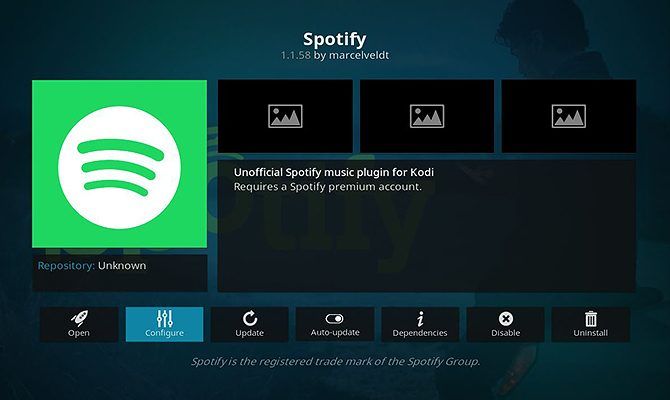 How to Listen to Spotify on Kodi - Configure add-on