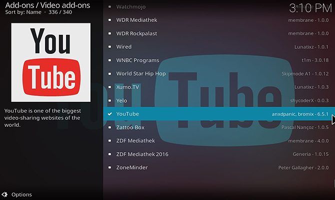 How to Install and Use the YouTube Kodi Add-On - install from repository