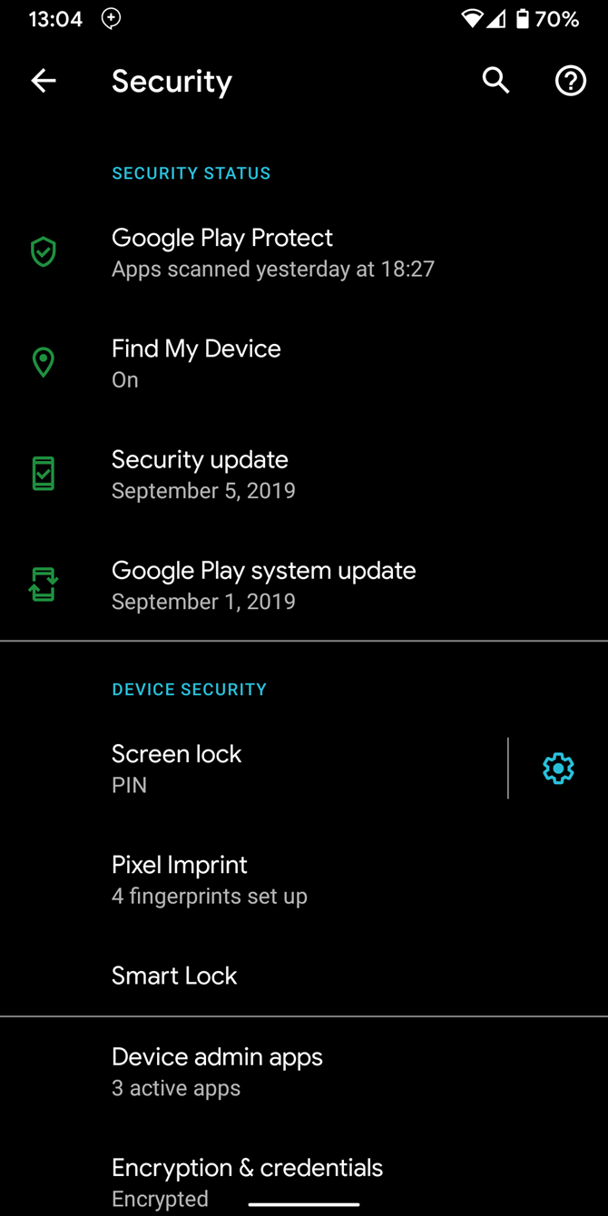 Android 10 Security Updates