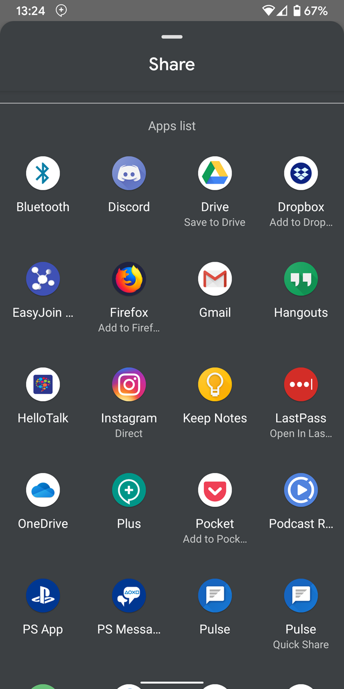 Android Share Sheet All Apps