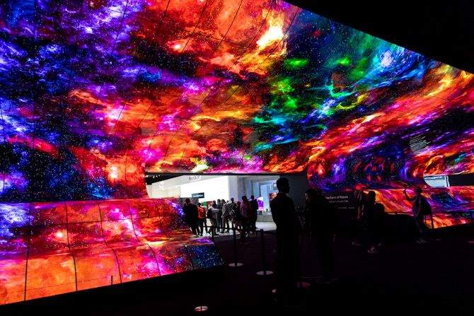 LG’s futuristic OLED wall