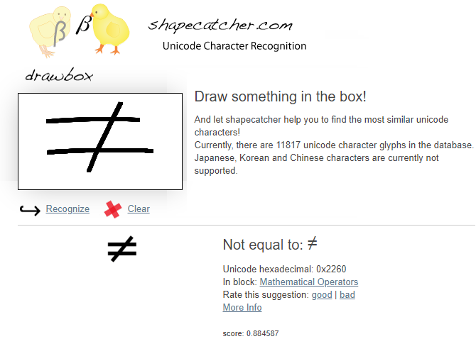 Draw Shapecatcher symbol