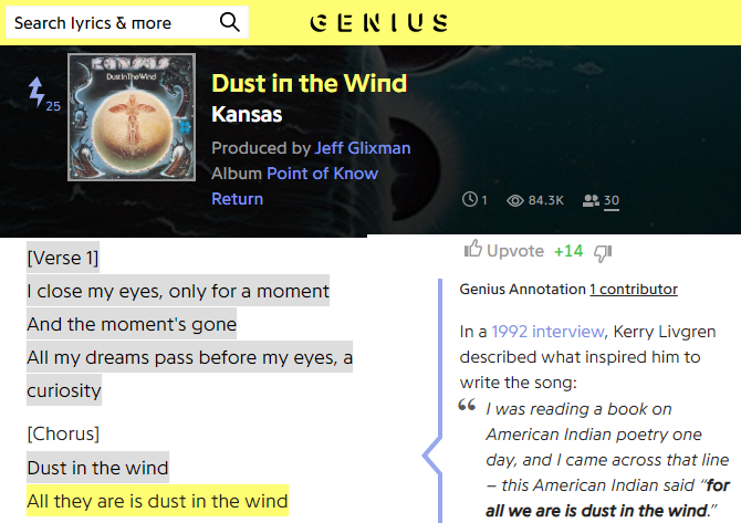 Genius Lyrics Website
