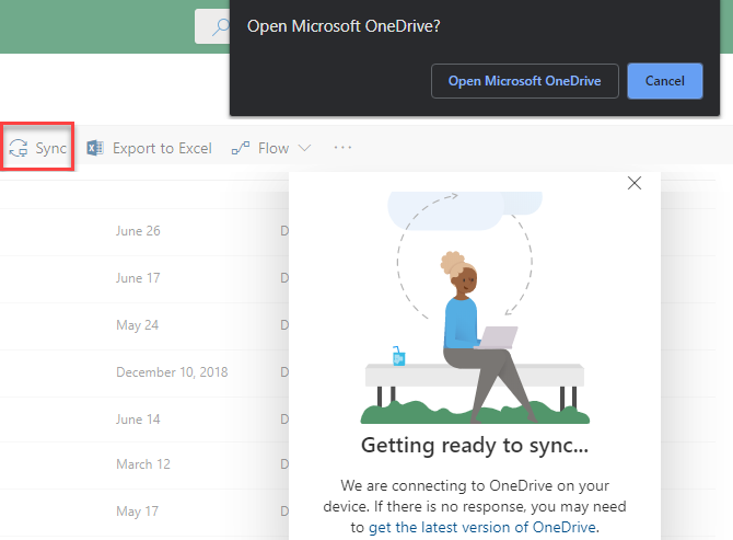 Microsoft SharePoint Sync to OneDrive